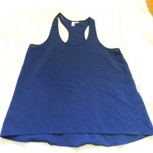 abound blue flowy tank top
